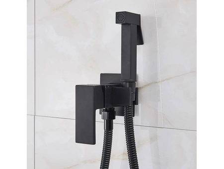 Встраиваемый смеситель с гигиеническим душем Aksa BAS-09-17-BLACK (AK0724) - фото 8