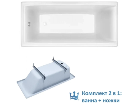 Акриловая ванна Triton Джена 160х70 (на ножках) Щ0000001222 - фото 4