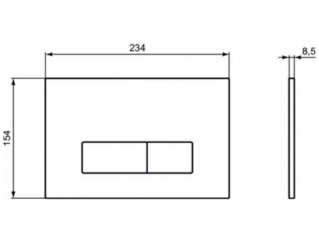 Механическая панель смыва, двойной смыв Ideal Standard OLEAS™ M2 R0121AA - фото 4