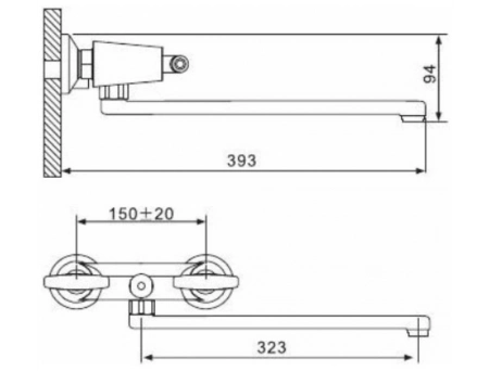 Смеситель для ванны Gappo Muca G31-4 G2231-4 бронза - фото 4