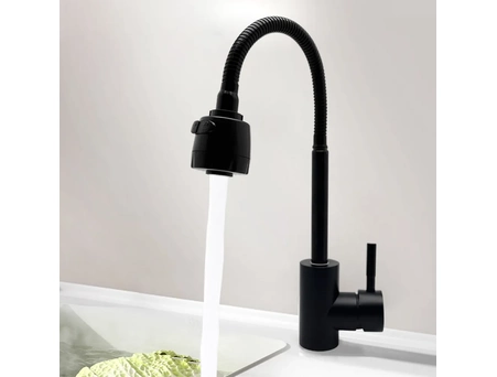 Смеситель для кухни Aksa SIM-04-16 Reflector Black (AK0699) черный - фото 4