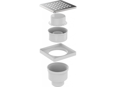 Душевой трап Aquant ST2110-50-MR 100x100 мм Ø50 мм (с гидрозатвором) - фото 5