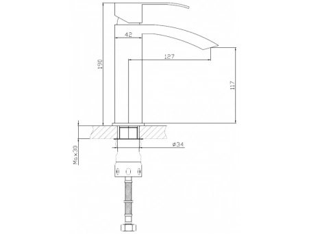 Смеситель для раковины Haiba HB10815 из нержавеющей стали - фото 2