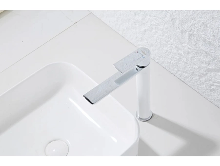 Смеситель для раковины Haiba HB11505-8 высокий, белый с хромом - фото 7