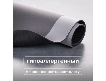 Коврик для ванной РМС К-03С 50x80 быстросохнущий серый - фото 2