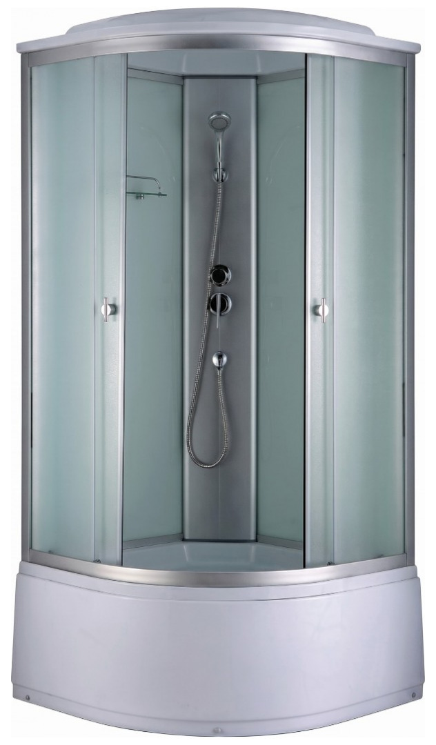 Душевая кабина Дана 718 W 100x100 с высоким поддоном, матовым стеклом