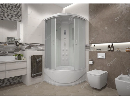 Душевая кабина Erlit ER 4509TP-C3-RUS 90x90 с высоким поддоном, матовым стеклом - фото 7