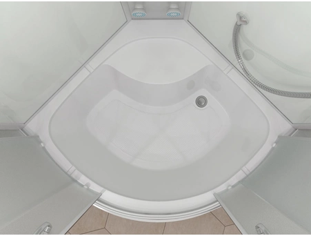 Душевая кабина Erlit ER 4509TP-C3-RUS 90x90 с высоким поддоном, матовым стеклом - фото 6