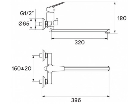 Смеситель для ванны Santek Венга WH5A12003C001 - фото 10