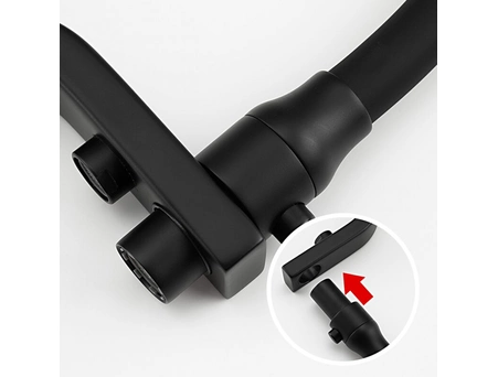 Смеситель для кухни Gappo G4317-6 черный с гибким изливом (под питьевую воду) - фото 4