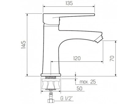 Смеситель для раковины Aksa FIR-01-06 (AK0502) хром - фото 5