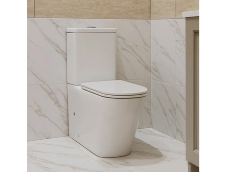 Унитаз-компакт Azario Quadro AZ-2175 безободковый 605x340x810 - фото 2