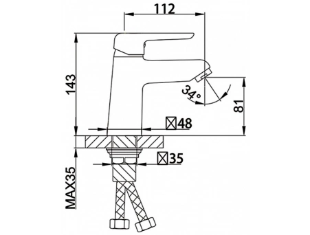 Смеситель для раковины Frap F1017 хромированный - фото 8