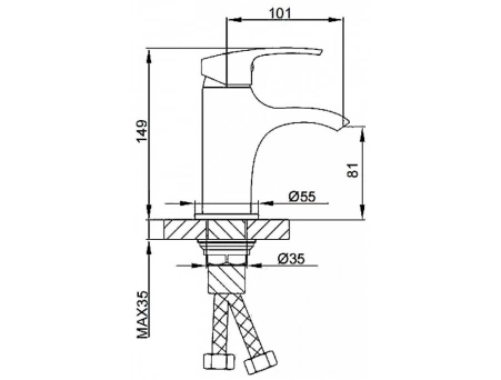 Смеситель для раковины Frap F1069 хромированный - фото 6