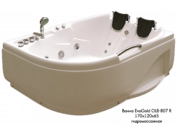Ванна акриловая EvaGold OLB-807 R 170x120 с гидромассажем