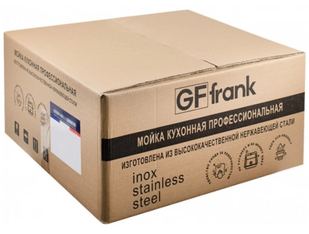 Кухонная мойка GFfrank 60502 60х50 из нержавеющей стали (с сифоном) - фото 4
