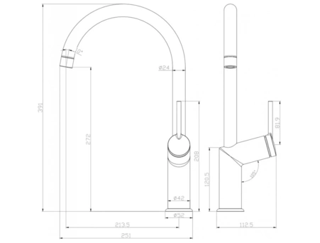 Смеситель для кухни Lemark Minima LM3805C хромированный - фото 4