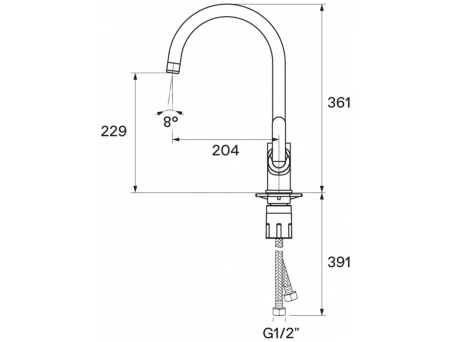 Смеситель для кухни Santek Линдос хром WH5A41008C001 - фото 8