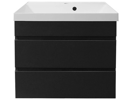 Тумба с раковиной Aqua Nero Эстелла 60/2 подвесная графит