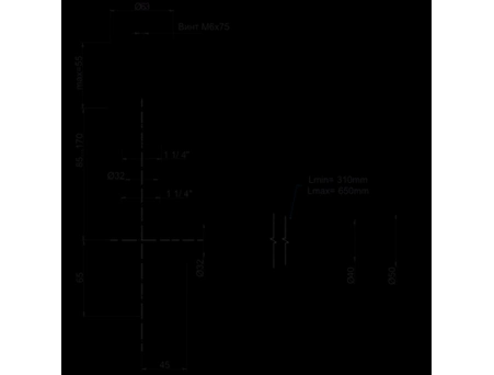 Компактный сифон для раковины Orio M-32020 1 1/4