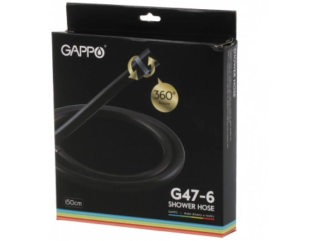 Душевой шланг Gappo G47-6 черный 150 см - фото 5
