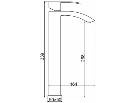 Смеситель для раковины Frap F10803-2 из нержавеющей стали, высокий - фото 7