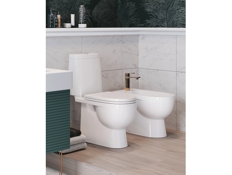 Унитаз-компакт Sanita Luxe Fest Comfort микролифт, быстросъемное сиденье WC.CC/Fest/2-DM/WHT.G/S1 - фото 2