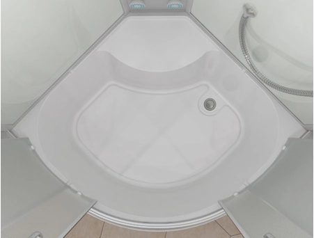 Душевая кабина Erlit ER 3508TP-C3-RUS 80x80 с высоким поддоном, матовым стеклом - фото 9