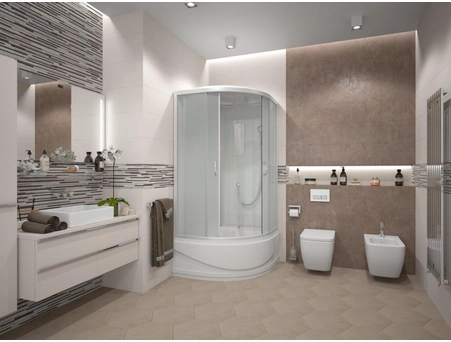Душевая кабина Erlit ER 3508TP-C3-RUS 80x80 с высоким поддоном, матовым стеклом - фото 2