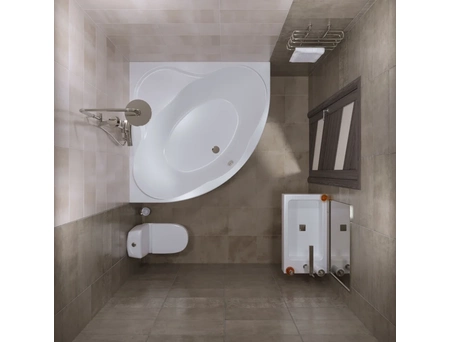 Акриловая ванна Triton Грация 140х140 (с каркасом, экраном) Щ0000048049 - фото 3