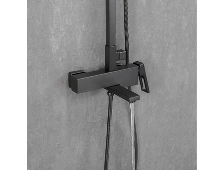 Душевая стойка со смесителем Gappo Futura G17-9 G2417-9 оружейная сталь - фото 5