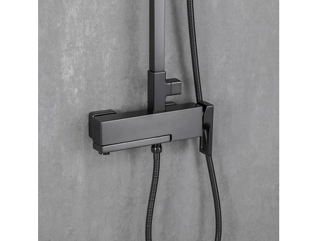 Душевая стойка со смесителем Gappo Futura G17-9 G2417-9 оружейная сталь - фото 4