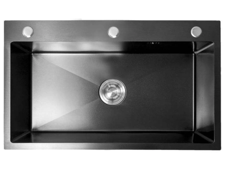 Кухонная мойка Redo Franco Black RD-6050B 60x50x22 (сифон, раздвижная корзина) - фото 3