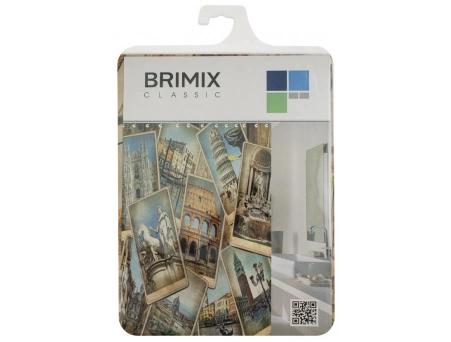 Штора для ванной Brimix 02-17 достопримечательности (полиэстер) 180x200 - фото 4