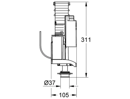 Сливной механизм для инсталляции Grohe 42320000 Rapid SL - фото 4