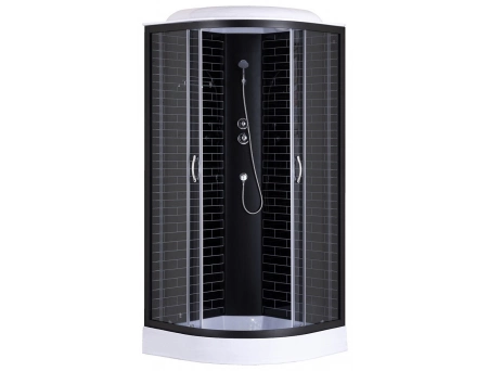 Душевая кабина Loranto CS-6610-13GB 100х100 с низким поддоном, тонированным стеклом
