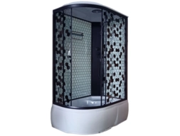 Душевая кабина Дана 64 R 120x80 правая, высокий поддон, прозрачное стекло с рисунком