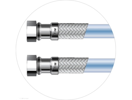 Гибкая подводка для воды Tim 200 см М/М с внутренним шлангом из PEX C-PE26-20 - фото 2