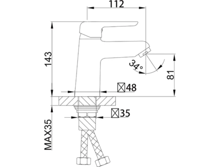 Смеситель для раковины Frap F1017-6 черный матовый - фото 12